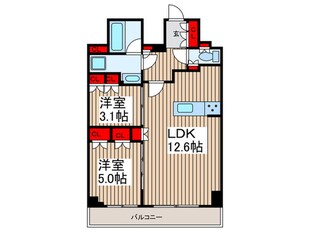 アジールコート汐浜キャナルの物件間取画像